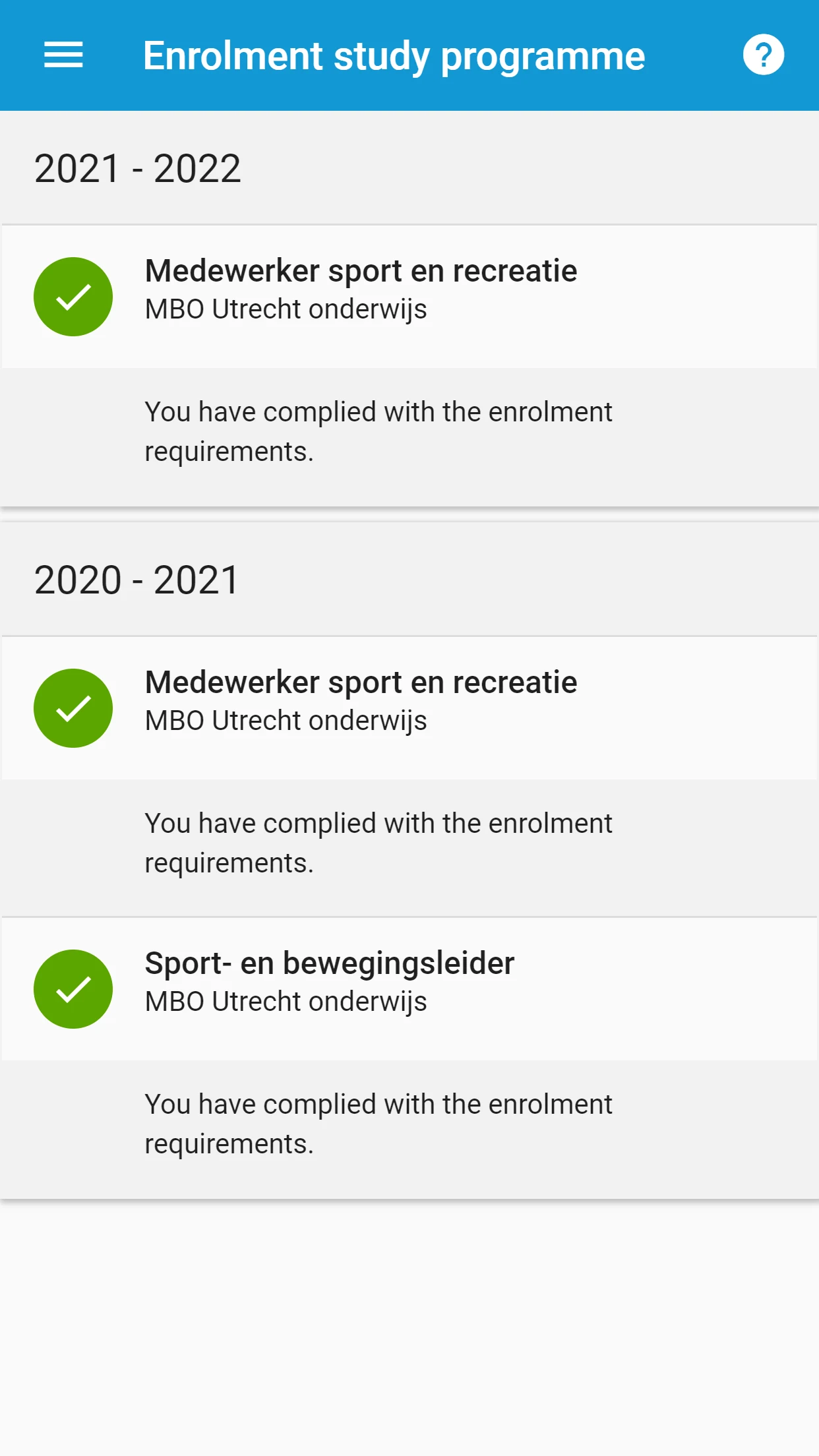 OSIRIS MBO Utrecht screenshot